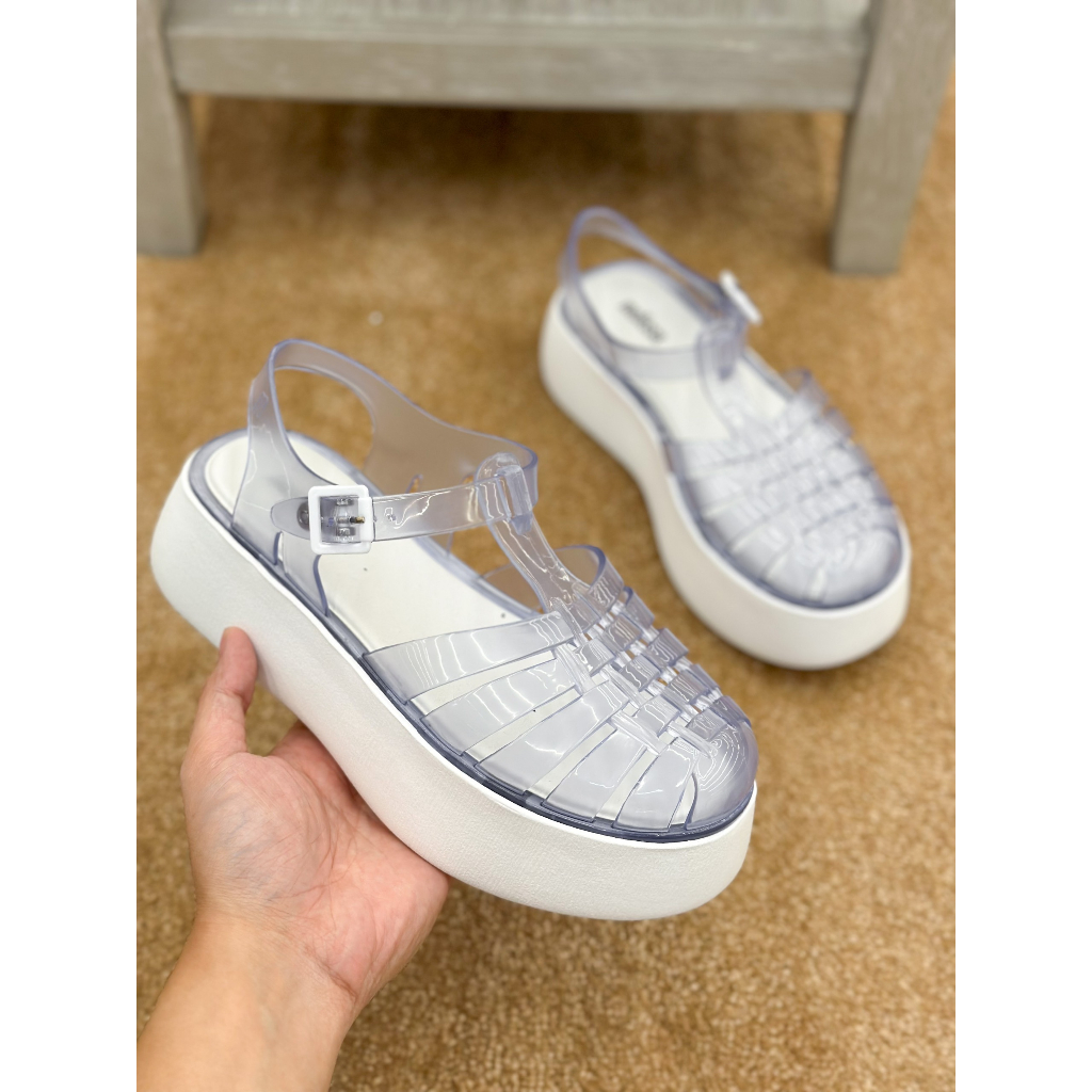 Giày Sandal Melissa Nữ Đế Cao 6cm - Nhựa Thơm Thanh Thoát Êm Nhẹ 7783 - SAUVUIVE