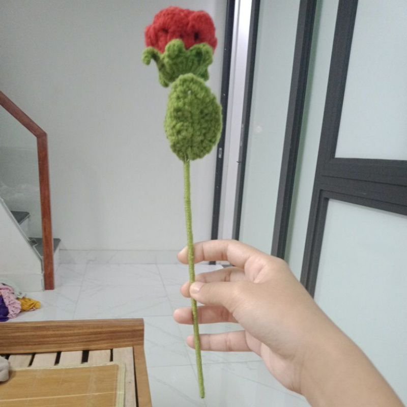 Hoa hồng móc len