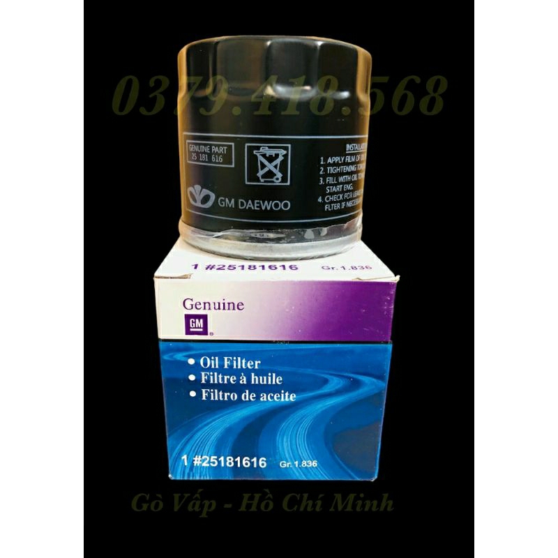 Lọc nhớt Chevrolet Spark ,hàng xịn mã 25181616
