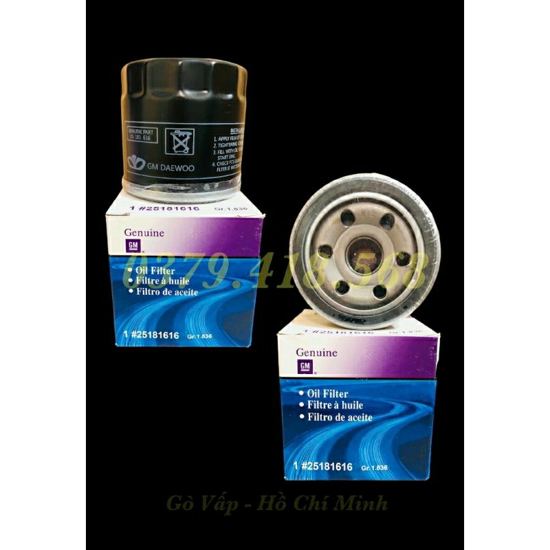 Lọc nhớt Chevrolet Spark ,hàng xịn mã 25181616
