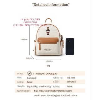 balo ttwn bear ( link trả khách đặt hàng ib shop)
