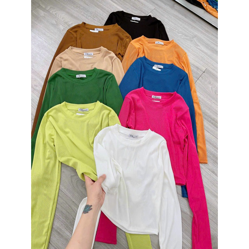 Áo Thun Croptop Tay Dài  Siêu Xinh