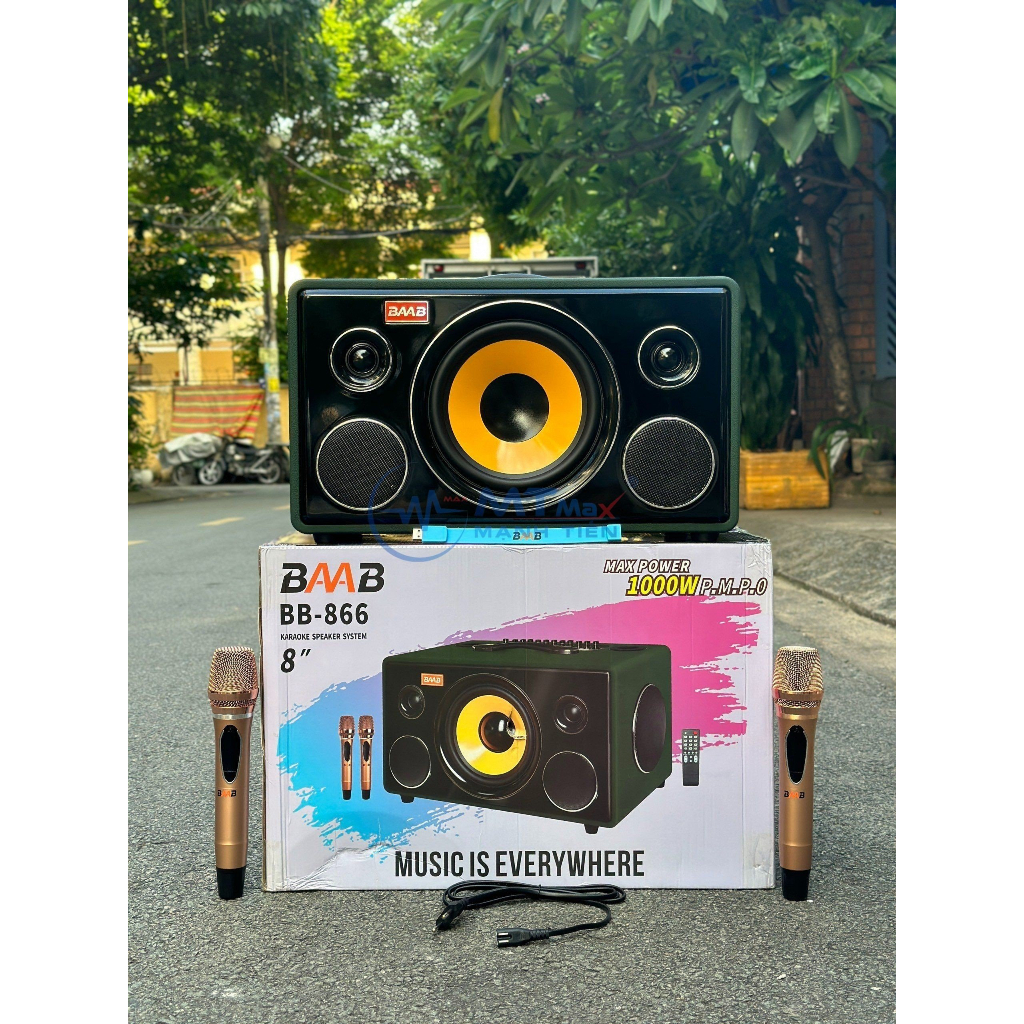 Loa Quái Vật - Loa Di Động BB866 - Hệ Thống 7 Loa 3 Đường Tiếng Âm Thanh Đa Hướng Sống Động Kèm 2 Micro Cao Cấp.