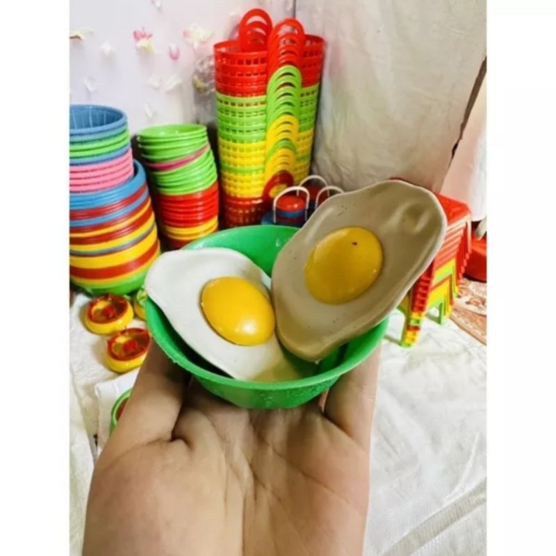 Đồ chơi trứng ốp la( 1 cái) - đồ chơi cân kí