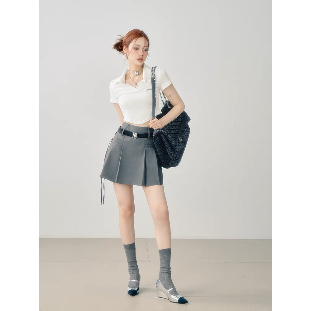 Chân Váy Chữ A Thiết Kế Thắt Nơ Phong Cách Nữ Sinh Thanh Lịch 𝘽𝙮𝘾𝙖𝙢𝙘𝙖𝙢