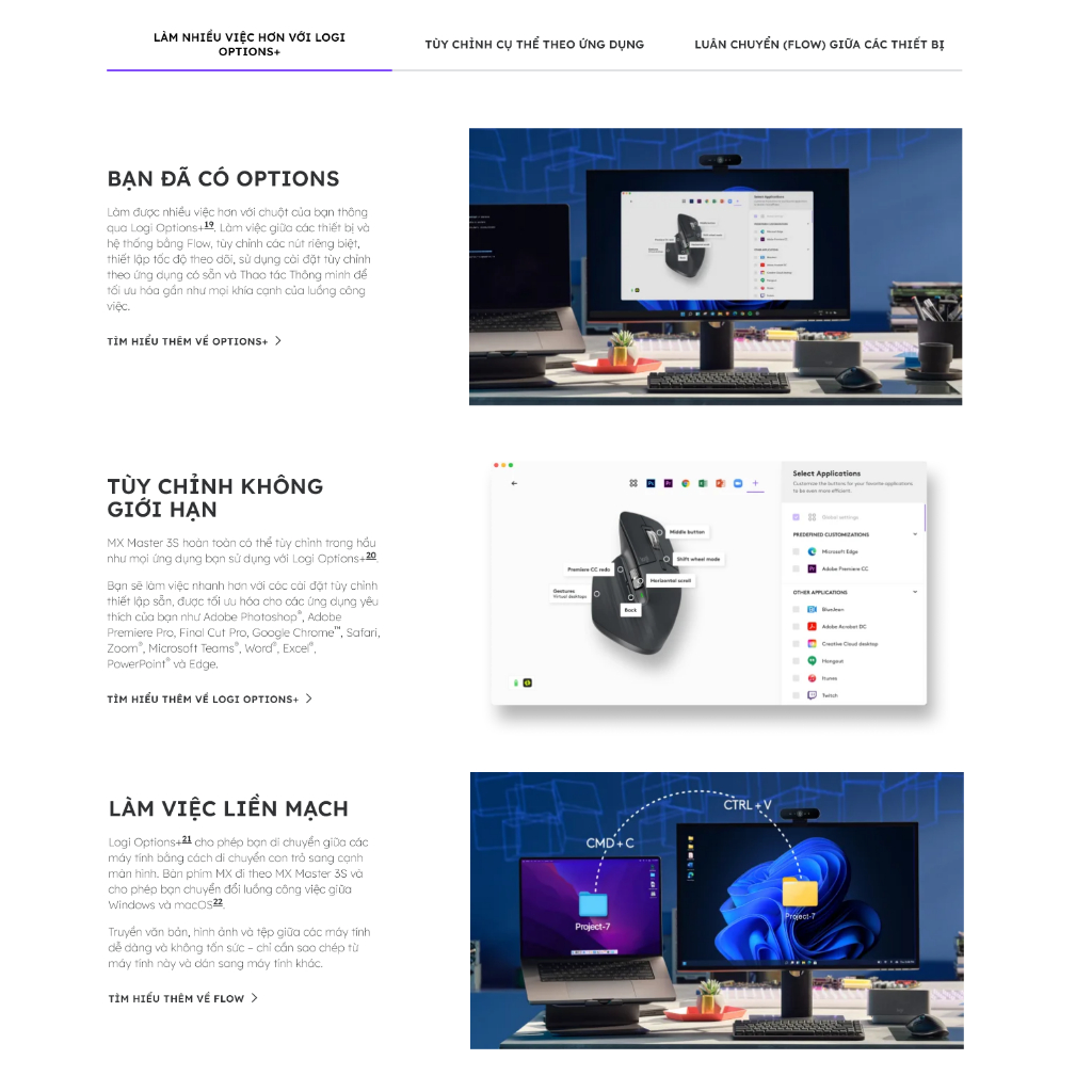 Chuột Logitech MX Master 3S Bluetooth / Wireless - Bảo hành 12 Tháng chính hãng
