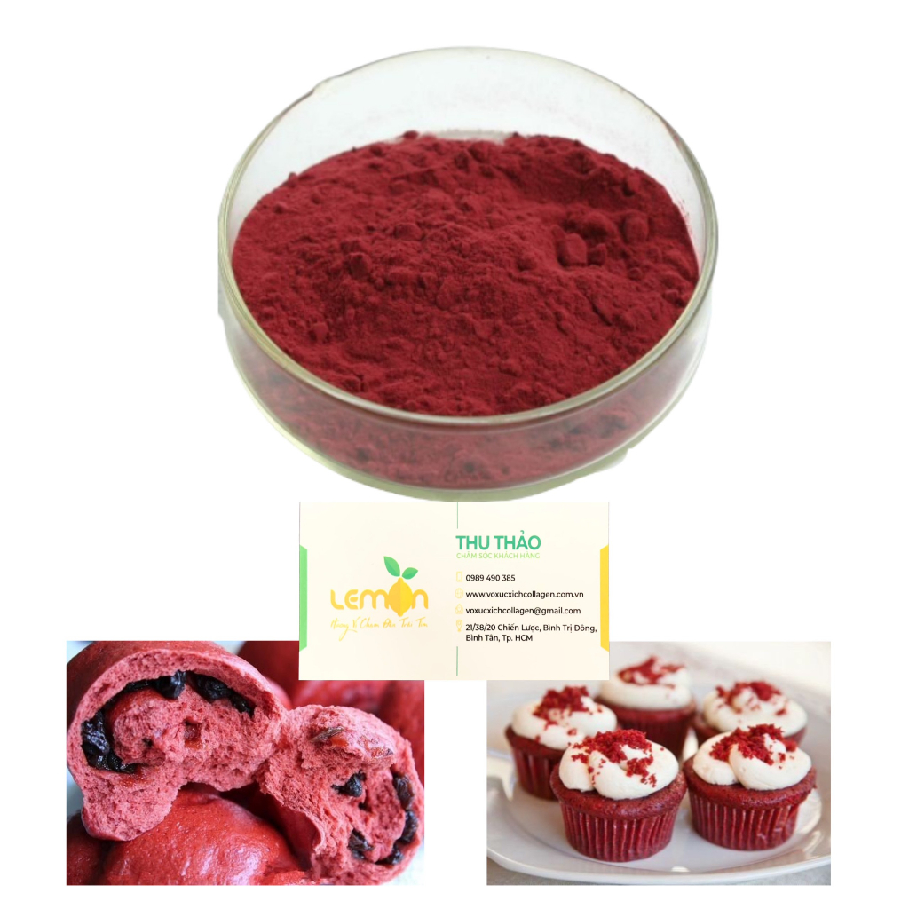 50gram Bột gạo men đỏ  làm bánh red velvet, bánh trung thu, đồ ngọt