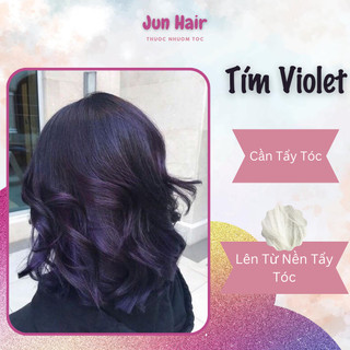 Combo thuốc nhuộm tóc màu tím violet nhuộm tại nhà