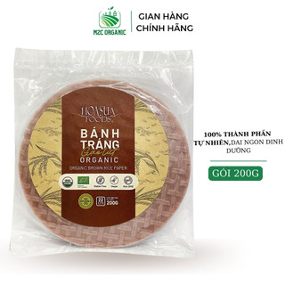Bánh tráng gạo trắng, gạo lứt hữu cơ Hoa Sữa dẻo dai ngon thành phần tự nhiên