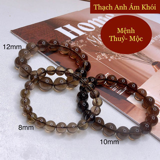 Giá sỉ - Vòng tay đá thạch anh ám khói tự nhiên, đá phong thuỷ mệnh thuỷ và mệnh mộc