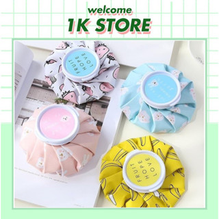 Túi chườm nóng lạnh giảm đau hình tròn, túi tròn chườm giảm khó chịu khi đến tháng, túi chườm họa tiết dễ thương