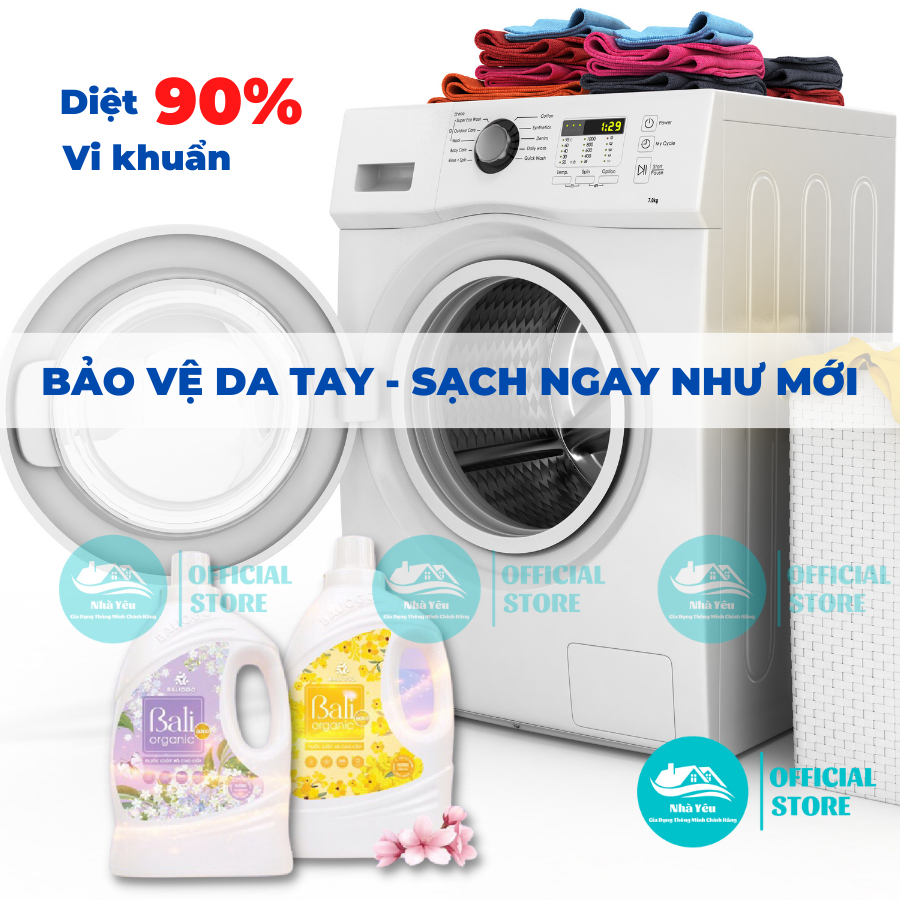 Nước Giặt Xả Bali Gold Organic Cao Cấp 3,2L Lưu Hương Đậm Sâu,An Toàn Cho Quần Áo Và Da Tay