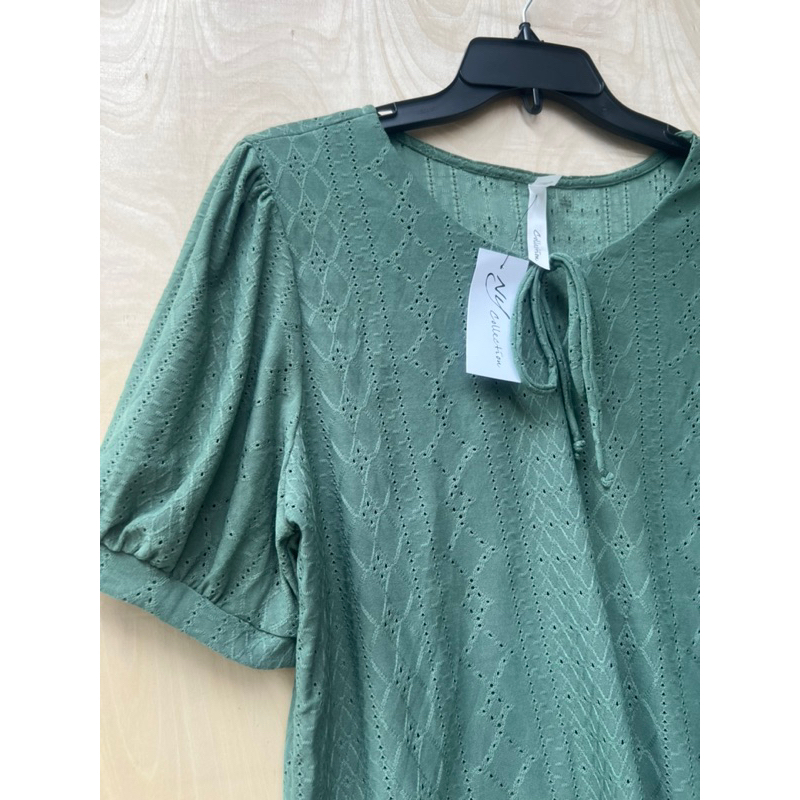 Áo sơ mi hoạ tiết đục lỗ vnxk NY-collet1on