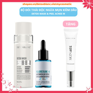 [TẶNG KEM CHỐNG NẮNG]Combo thải độc ngừa mụn dưỡng trắng da detox blanc