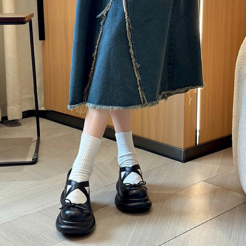 GIÀY BALLET CHUNKY A96 ĐẾ CAO 6CM PHONG CÁCH JENNIE