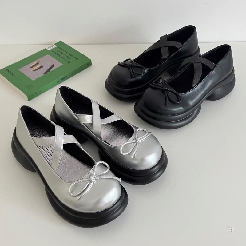 GIÀY BALLET CHUNKY A96 ĐẾ CAO 6CM PHONG CÁCH JENNIE