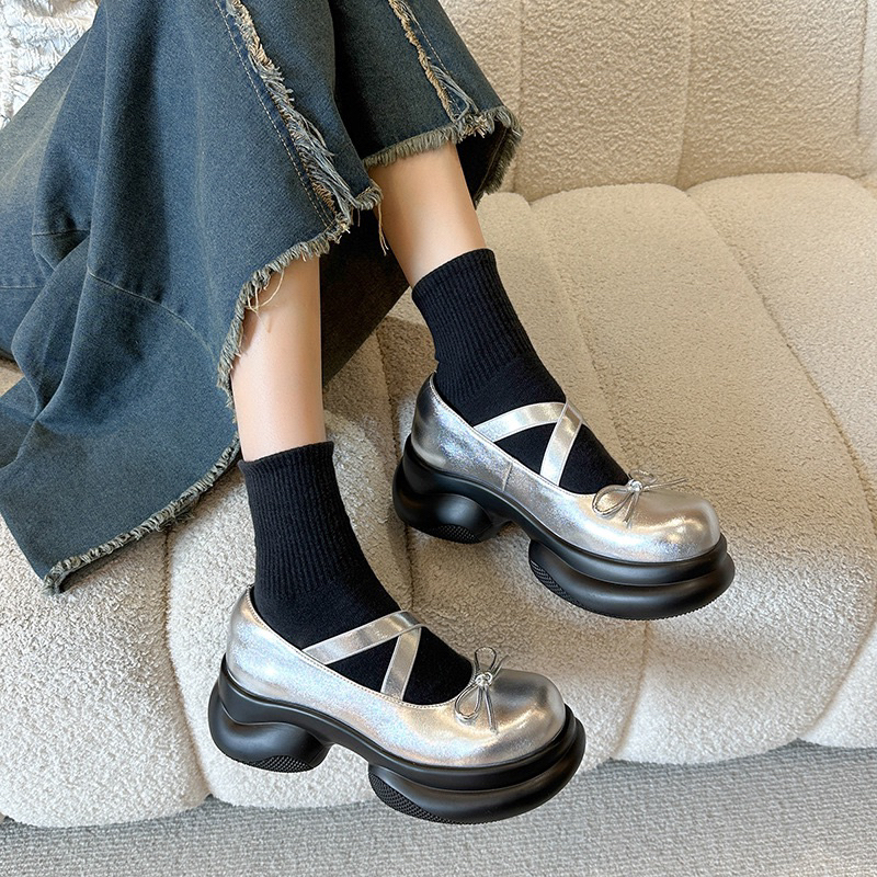 GIÀY BALLET CHUNKY A96 ĐẾ CAO 6CM PHONG CÁCH JENNIE