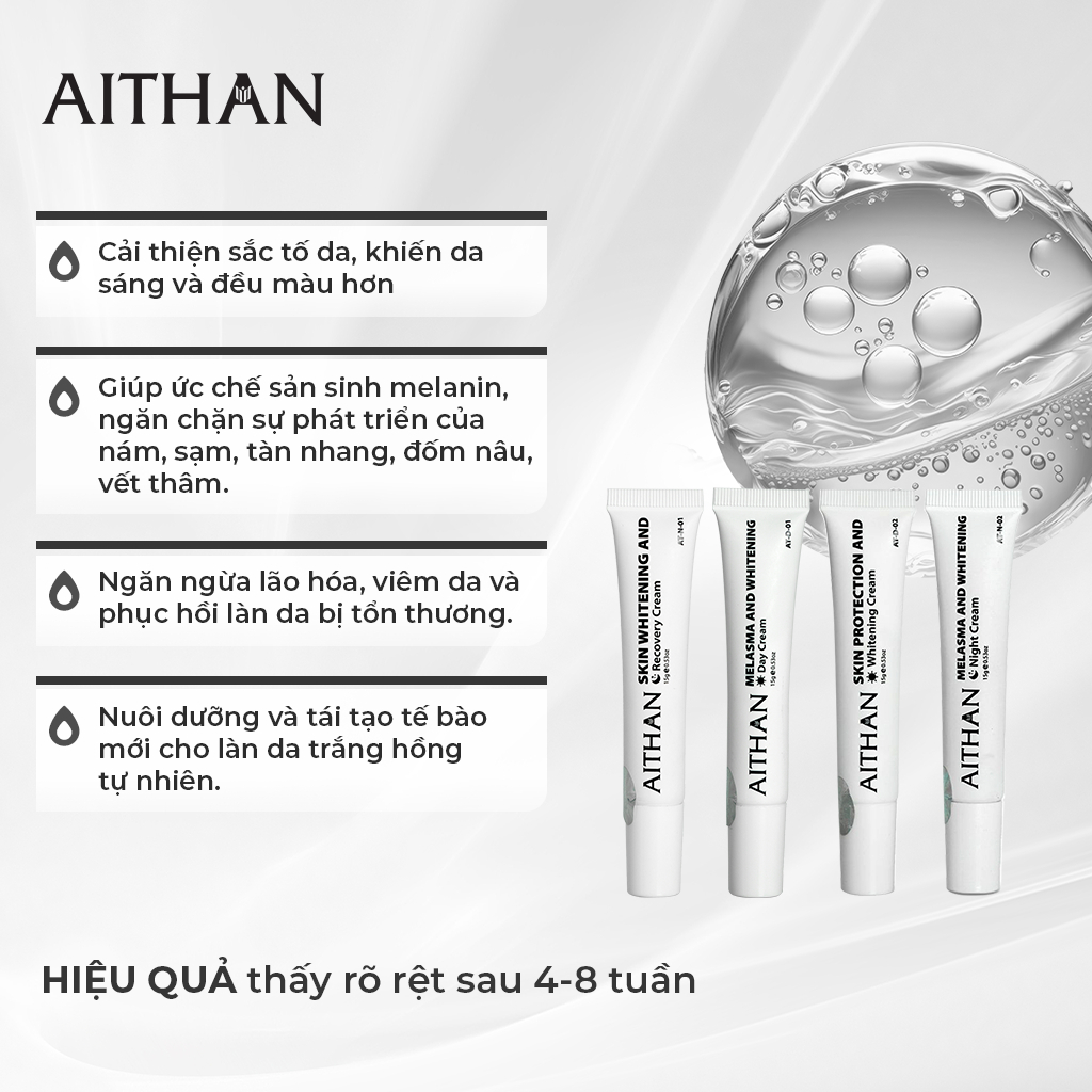 Bộ Nám Chuyên Sâu AiThan – Giải Pháp Ức Chế Nám Theo Phác Đồ Chuẩn Y Khoa Bộ 4 tuýp