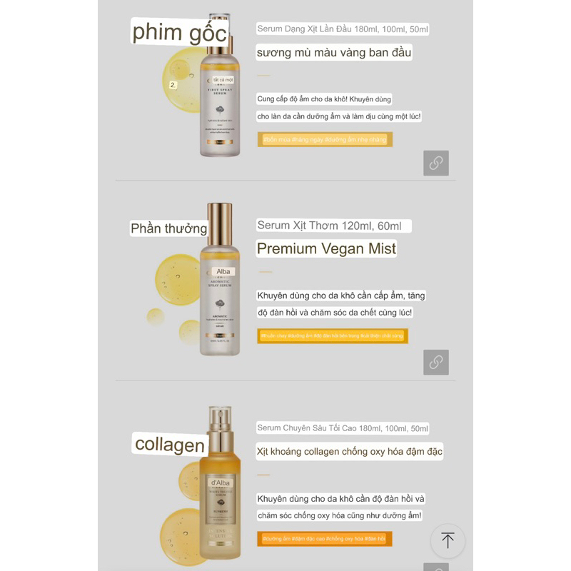 SERUM DẠNG XỊT D'ALBA WHITE TRUFFLE SERUM SUPREME 100ML