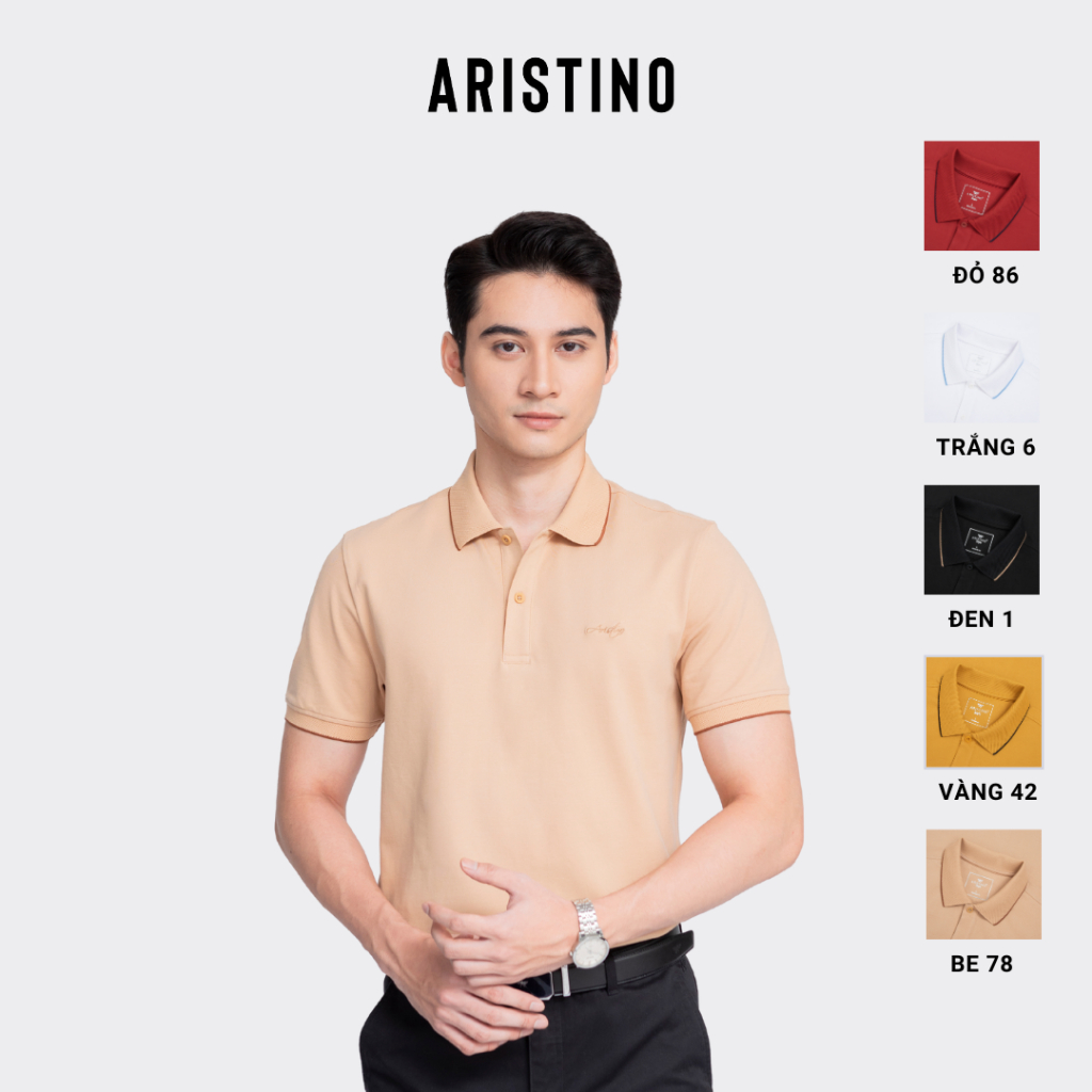 Áo polo nam ngắn tay Aristino phom Regular fit suông nhẹ, chất liệu cotton thoáng mát, thấm hút tốt - APS167S3