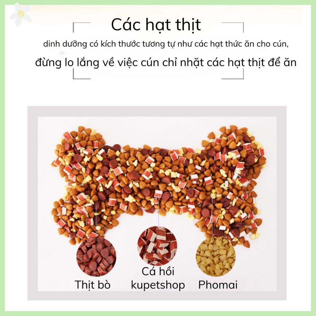 Hạt Captian Siêu Topping Bò- Phomai-Cá Hồi dành cho chó - KUPETSHOP
