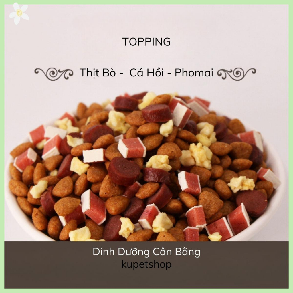 Hạt Captian Siêu Topping Bò- Phomai-Cá Hồi dành cho chó - KUPETSHOP