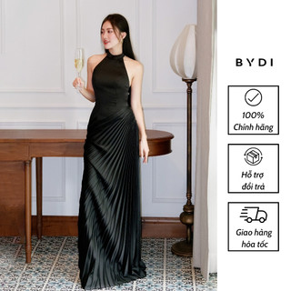 Đầm Nữ Cổ Yếm Đi Tiệc Cách Điệu Dập Ly Tà Cheo BYDI Design Dáng dài Khoét Lưng Tôn Dáng | YENA DRESS