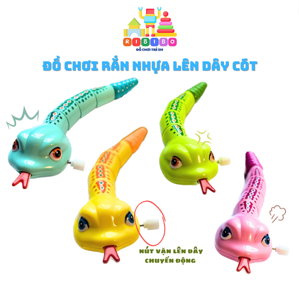 Đồ chơi vặn dây cót hình con rắn bằng nhựa vui nhộn cho bé