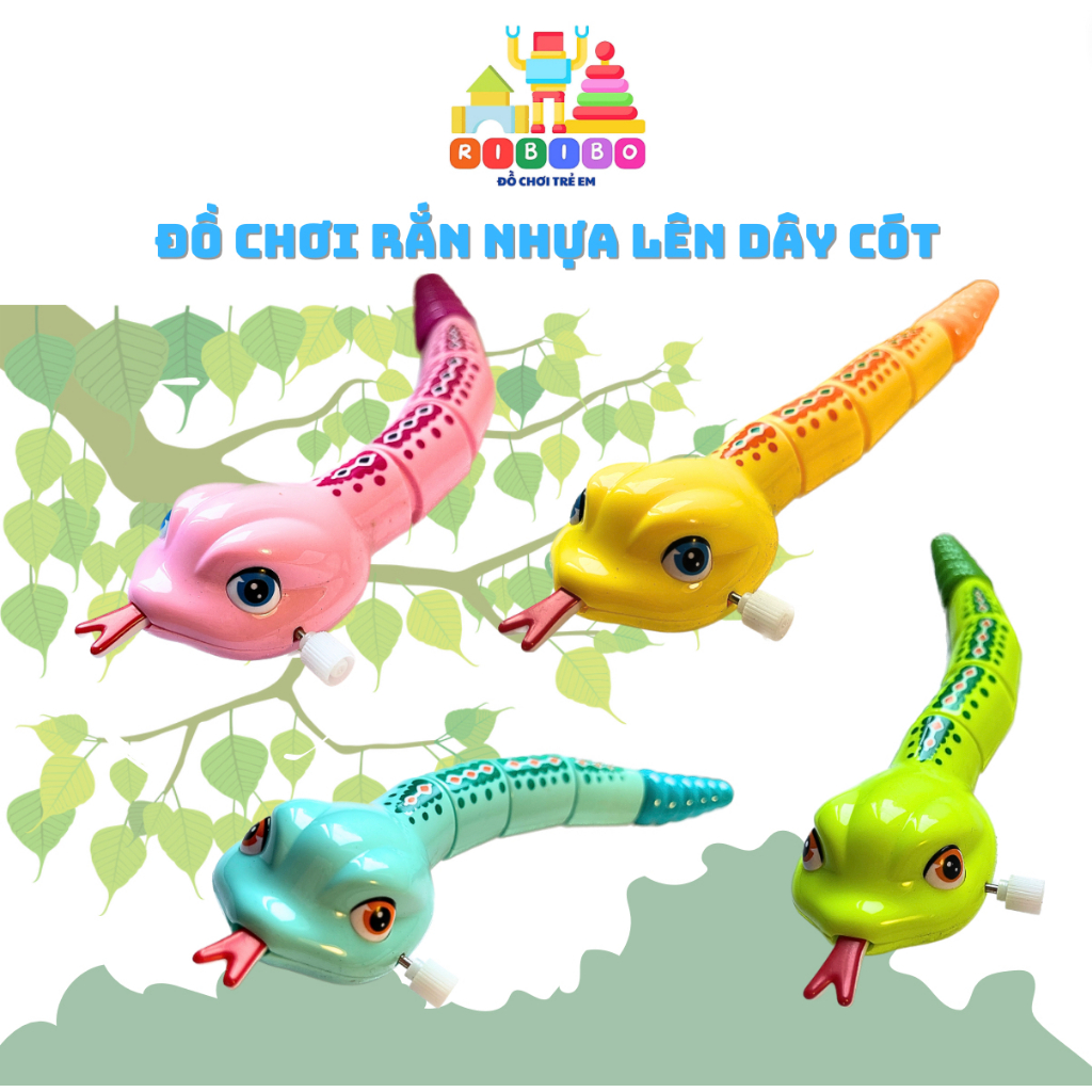 Đồ chơi vặn dây cót hình con rắn bằng nhựa vui nhộn cho bé