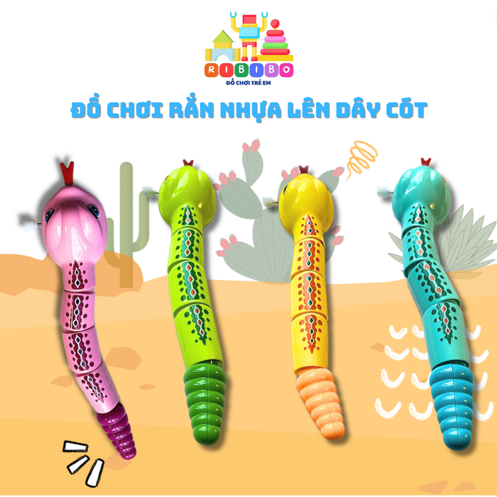 Đồ chơi vặn dây cót hình con rắn bằng nhựa vui nhộn cho bé