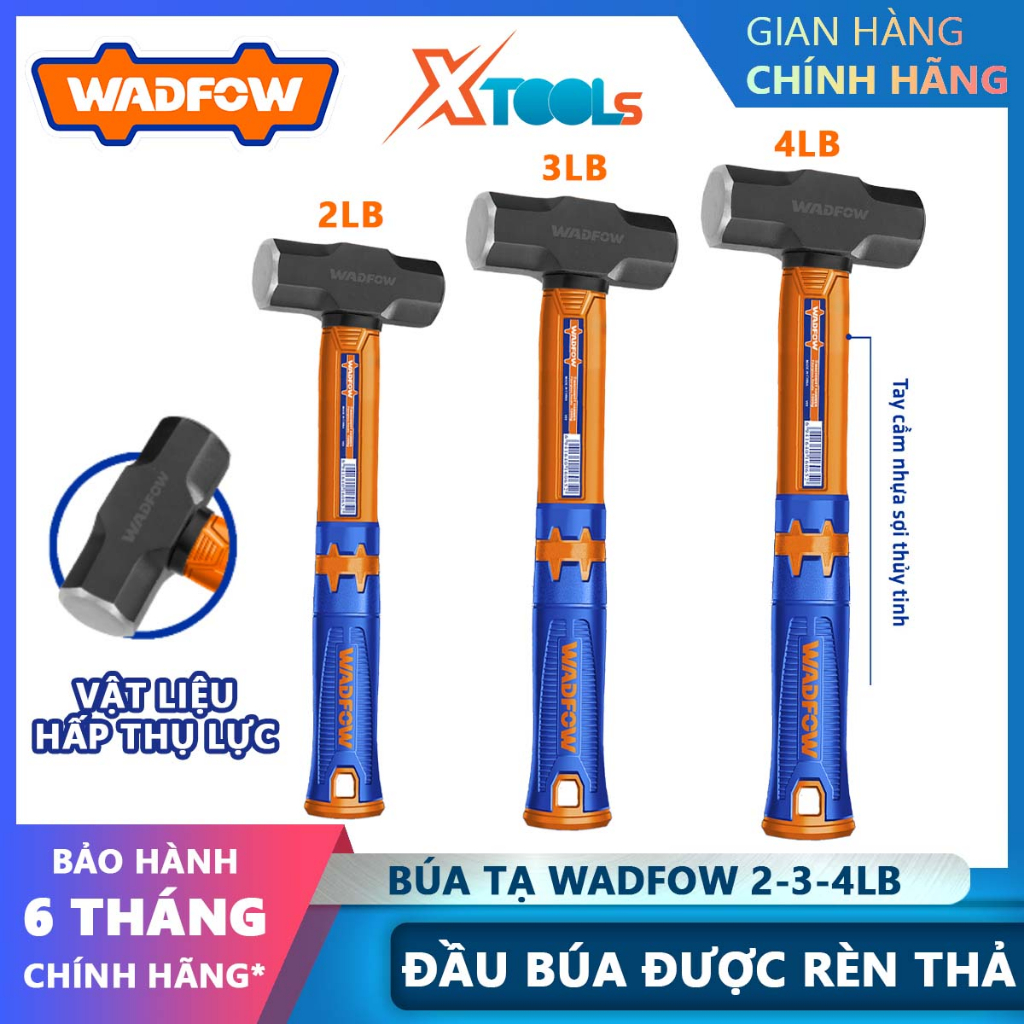 Búa tạ WADFOW 2/3/4LB chất liệu Carbon tay cầm chất liệu sợi thủy tinh WHM4302 WHM4303 WHM 4305