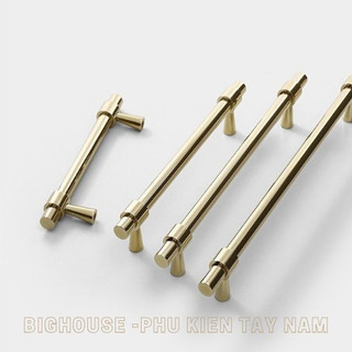 Tay nắm cửa tủ ngăn kéo, tay nắm tủ bếp đồng nguyên chất màu vàng đồng mã BHG11