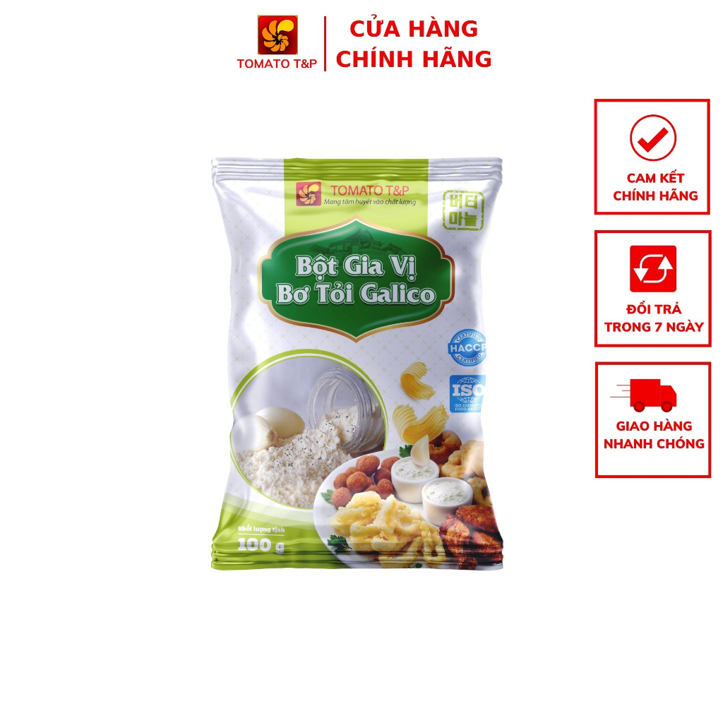 Bột Gia Vị Bơ Tỏi Galico - Gói 100g - Tomato T&P
