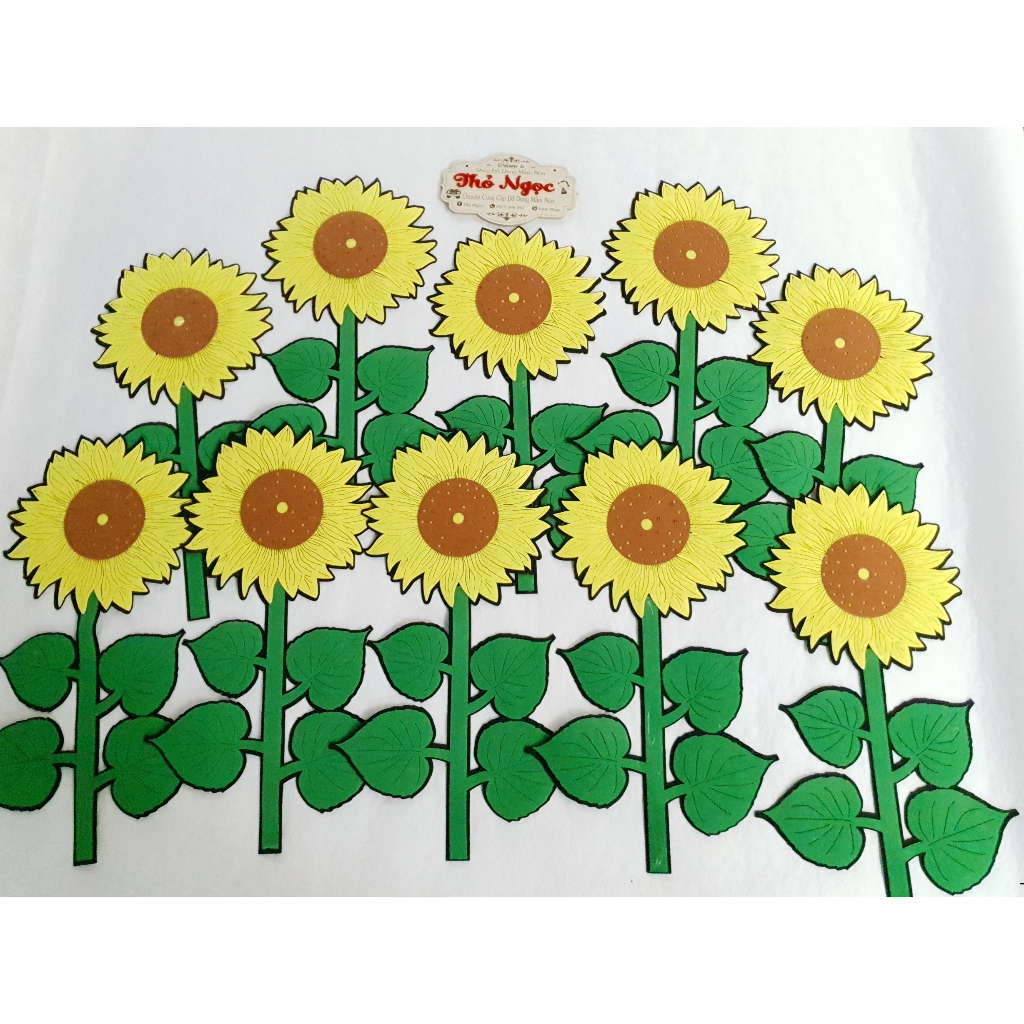 Cây hoa hướng dương bằng nỉ- 65cm- Dùng trang trí trong và ngoài lớp