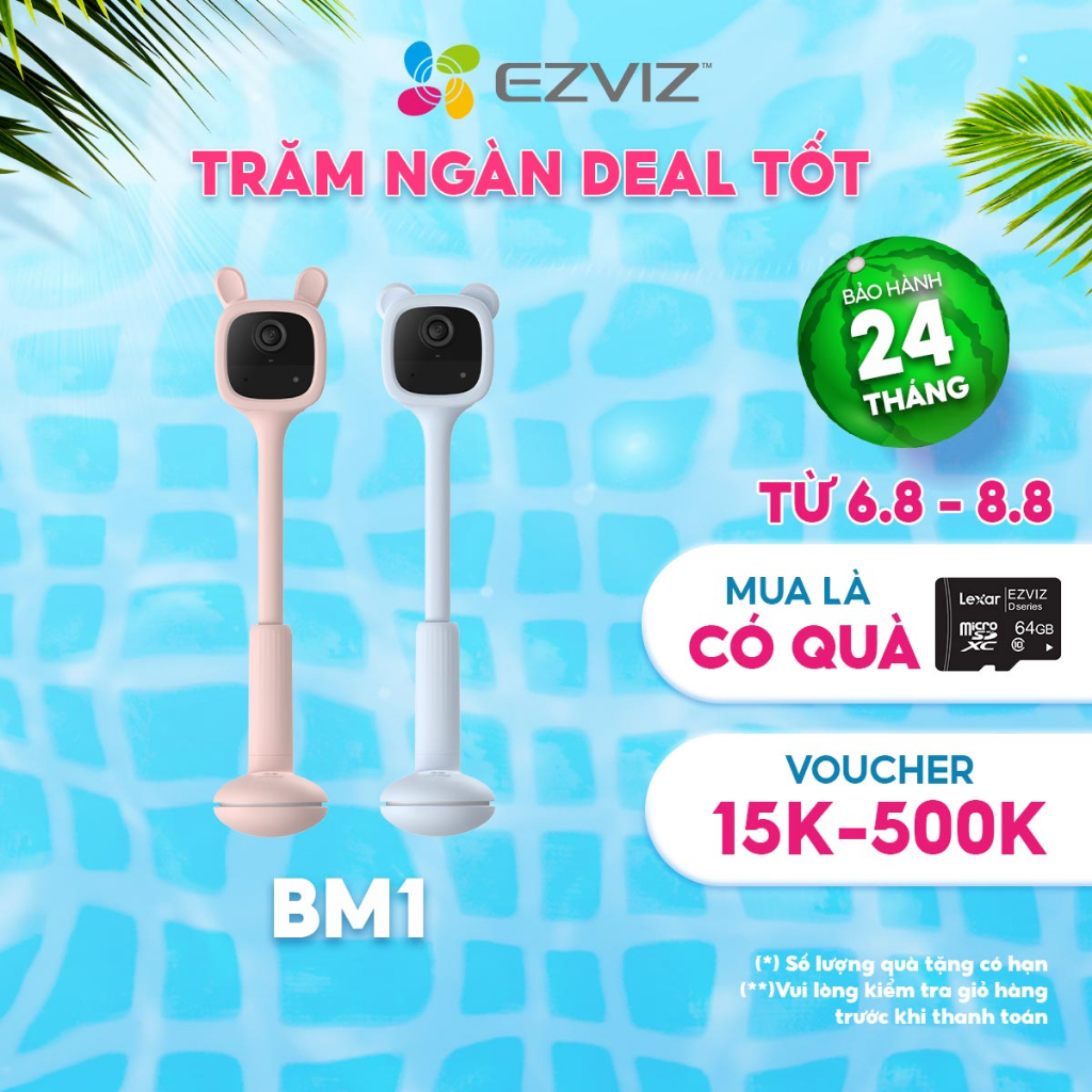 Camera Baby EZVIZ BM1, FHD 1080P, Pin Sạc & Wi-fi, Hồng Ngoại Vô Hình
