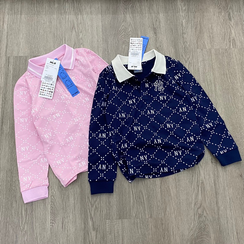 Áo polo hoạ tiết N.Y Mờ lờ bê cho bé trai bé gái size từ 20-45 cân