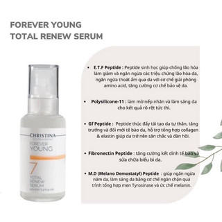 Serum trẻ hoá, tái tạo và cấp ẩm chuyên sâu Forever Young 7 Total Renew 100ml