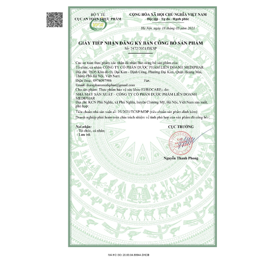 Viên uống Eurocare Fort 100% các tinh dầu thảo dược giúp giảm ho, thông thoáng mũi họng- Hộp 100 viên