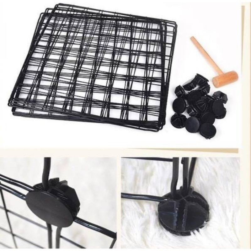 Chốt Lắp 4 Góc Cho Chuồng Lồng Lưới Sắt Thú Cưng Chó Mèo,..Kệ Tủ Quần Áo Vật Dựng 3x3x3cm