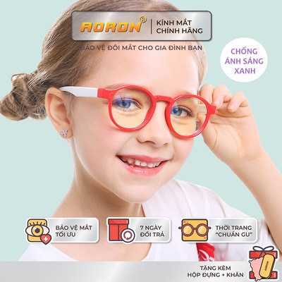 Kính Cho Bé Mắt Tròn Chống Ánh Sáng Xanh Giúp Hạn Chế Cận Thị Bảo Vệ Mắt Gọng Nhiều Màu Sắc Siêu Nhẹ Chống Gãy AK134