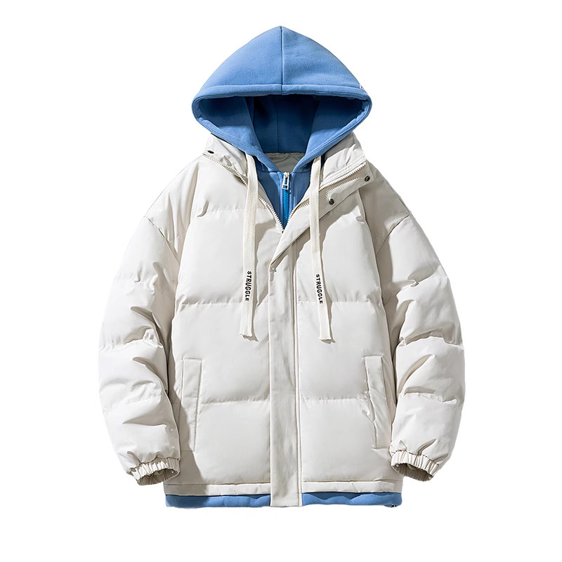 Áo phao nam unisex form rộng có mũ hàng quảng châu cao cấp