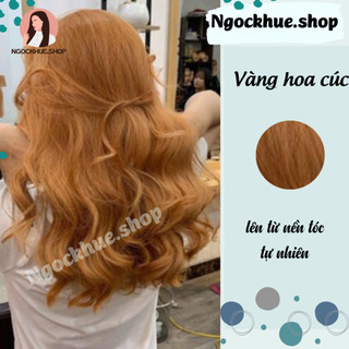 thuốc nhuộm tóc vàng hoa cúc + tặng oxy trợ dưỡng - Ngọc Khuê Shop