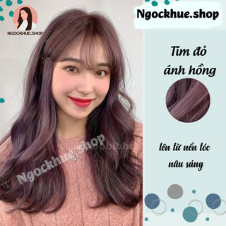 Thuốc nhuộm tóc Tím đỏ ánh hồng+tặng kèm trợ dưỡng - Ngọc Khuê Shop
