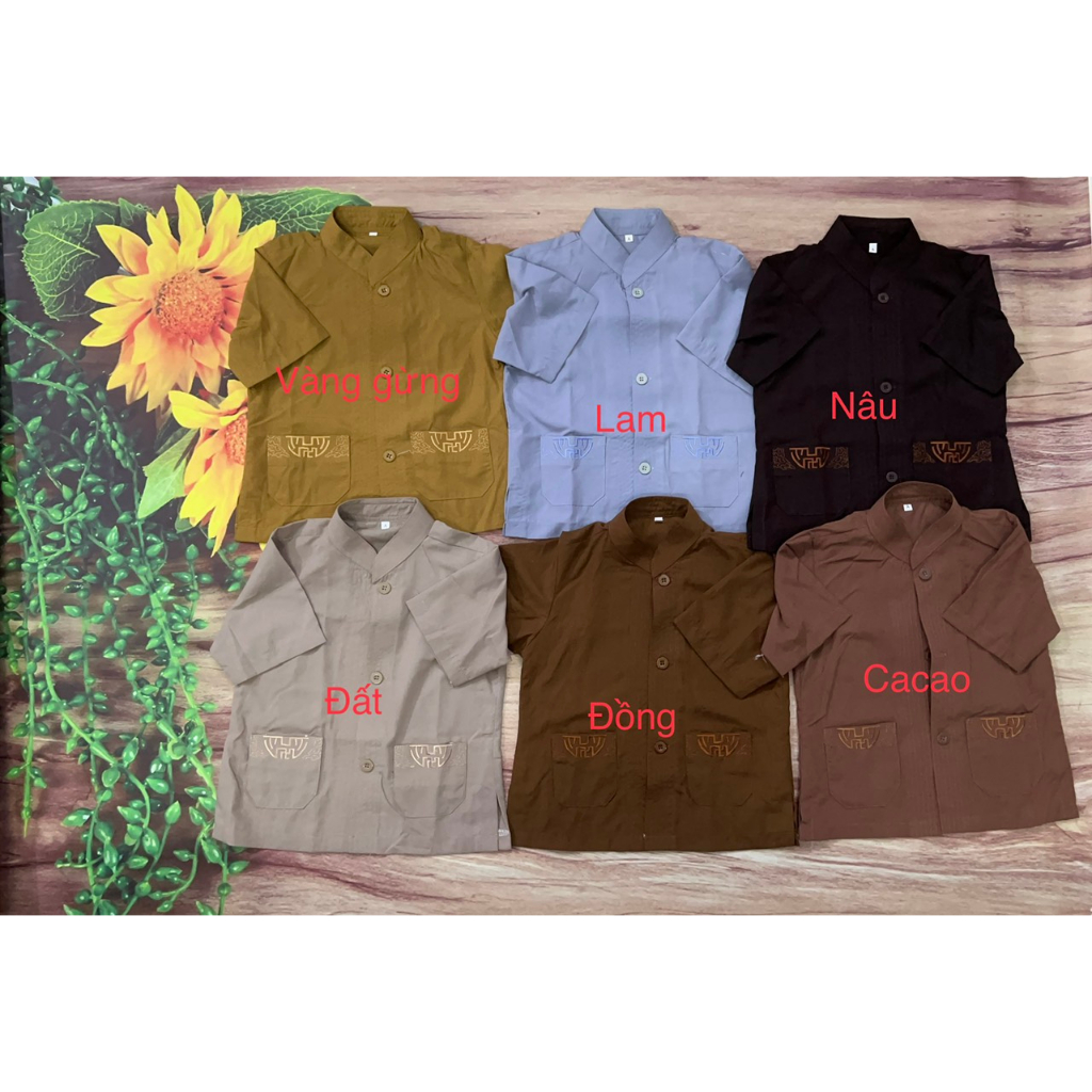 #đồ đi chùa bé trai #Bé trai thêu túi #đồ trẻ em #đồ lam bé