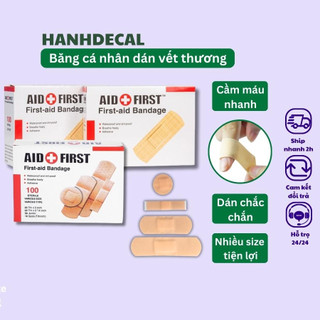 Combo 100 băng cá nhân dán vết thương  Băng cá nhân urgo hộp 100 miếng kích thước 7.2 x 1.9 cm hanhdecal1