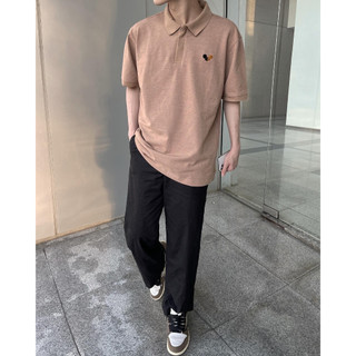 POLO LOGO tan - ÁO POLO basic CHUỘT TRẮNG