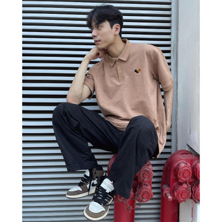POLO LOGO tan - ÁO POLO basic CHUỘT TRẮNG
