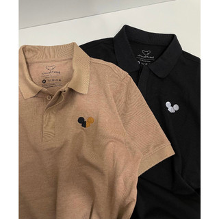 POLO LOGO tan - ÁO POLO basic CHUỘT TRẮNG