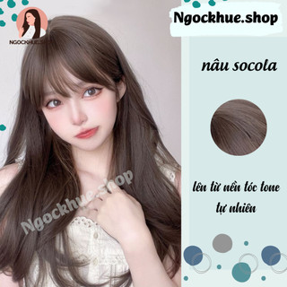 thuốc nhuộm tóc nâu socola + tặng kèm trợ dưỡng - Ngọc Khuê Shop
