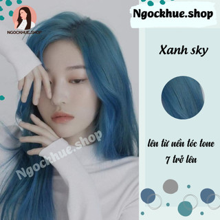Thuốc nhuộm tóc màu xanh sky + tặng kèm oxy trợ dưỡng - Ngọc Khuê Shop